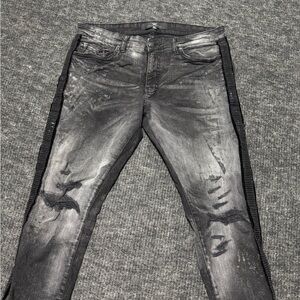 Jordan Craig Gray Distressed Skinny Jeans